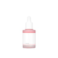 Pink glass dropper bottle with a plain white label reading 30 ml